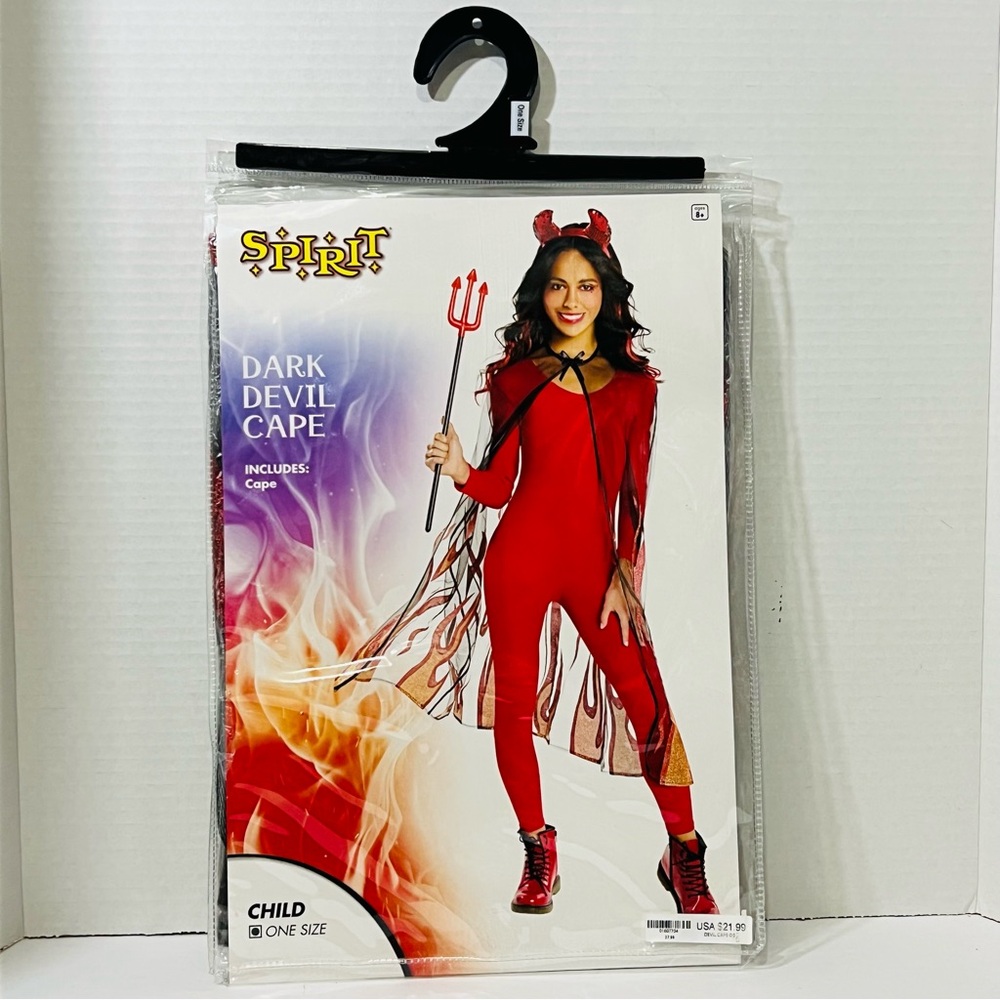 Spirit Halloween Dark Devil Cape Child One Size Dress Up Cosplay